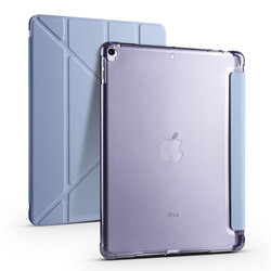 Apple iPad 10.2 2021 (9.Nesil) Kılıf Zore Tri Folding Kalem Bölmeli Standlı Kılıf - 10