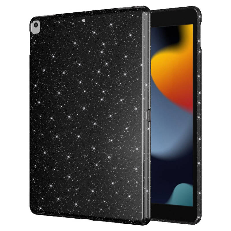 Apple iPad 10.2 2021 (9.Nesil) Simli Parlak Görünümlü Zore Tablet Koton Kılıf - 1