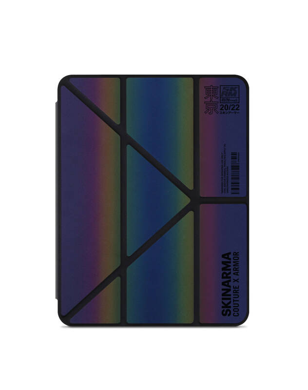 Apple iPad 10.2 2021 (9th Generation) Case SkinArma Holographic Design Leather Look Kira Kobai Cover with Stand - 1