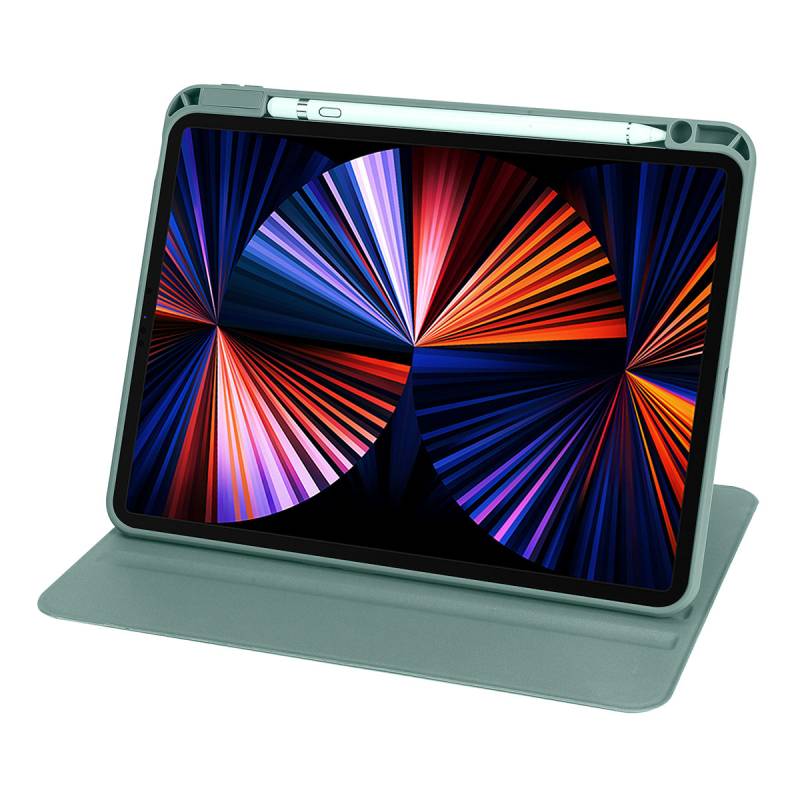 Apple iPad 10.2 2021 (9th Generation) Case Zore Termik Pencil Case with Rotatable Stand - 4