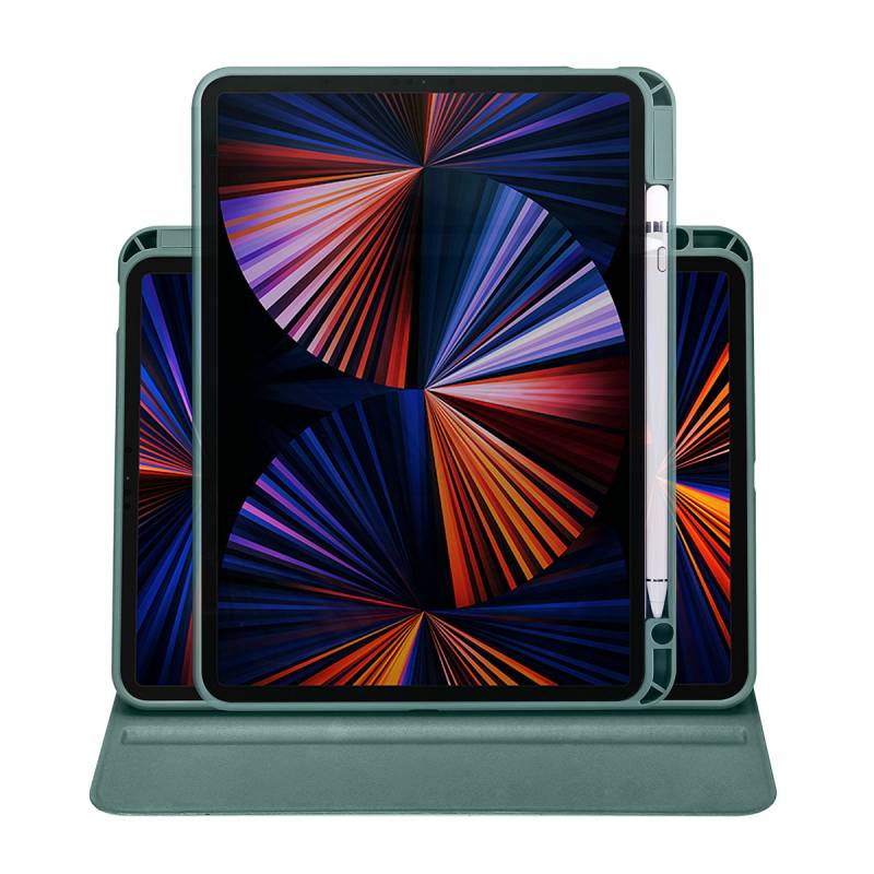 Apple iPad 10.2 2021 (9th Generation) Case Zore Termik Pencil Case with Rotatable Stand - 8