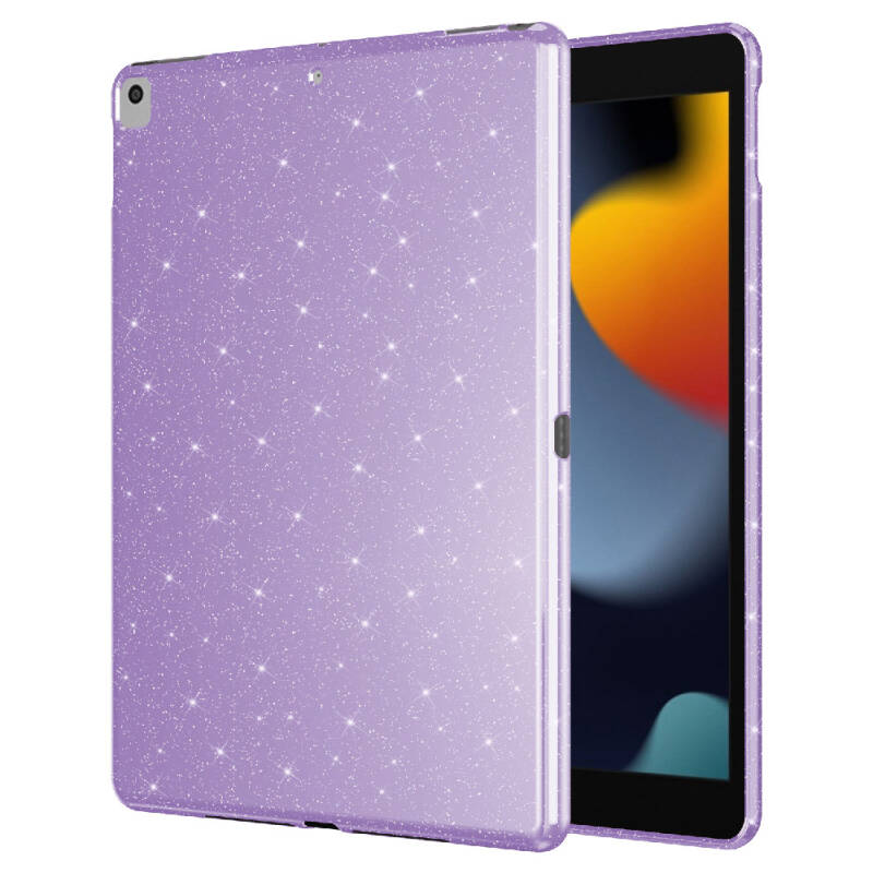 Apple iPad 10.2 (8 Nesil) Simli Parlak Görünümlü Zore Tablet Koton Kılıf - 4