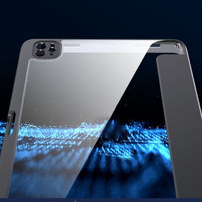 Apple iPad 10.2 (8.Generation) Case Zore Nort Transparent Back Stand Case - 12