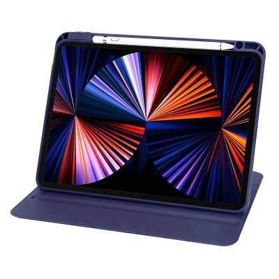 Apple iPad 10.2 (8.Nesil) Kılıf Zore Termik Kalem Bölmeli Dönebilen Standlı Kılıf - 3
