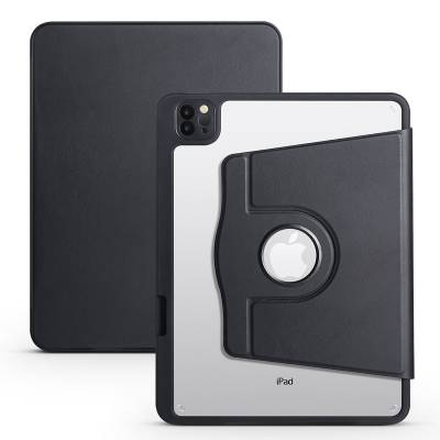 Apple iPad 10.2 (8.Nesil) Kılıf Zore Termik Kalem Bölmeli Dönebilen Standlı Kılıf - 13