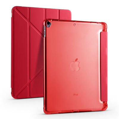 Apple iPad 10.2 (8.Nesil) Kılıf Zore Tri Folding Kalem Bölmeli Standlı Kılıf - 11