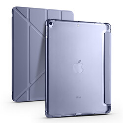 Apple iPad 10.2 (8.Nesil) Kılıf Zore Tri Folding Kalem Bölmeli Standlı Kılıf - 14