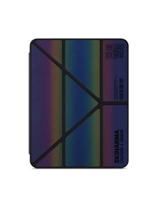 Apple iPad 10.2 (8th Generation) Case SkinArma Holographic Design Leather Look Kira Kobai Cover with Stand - 1