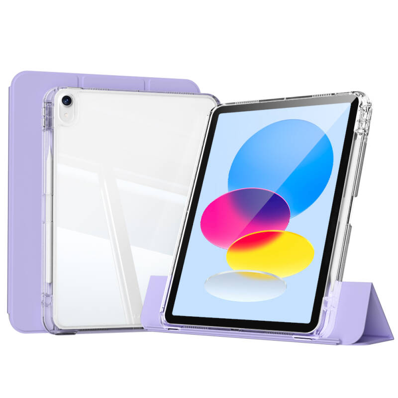 ​Apple iPad 10.9 2022 (10.Nesil) Kılıf Magnetik Ayrılabilen Airbagli Zore Sliding Tablet Kılıfı - 5