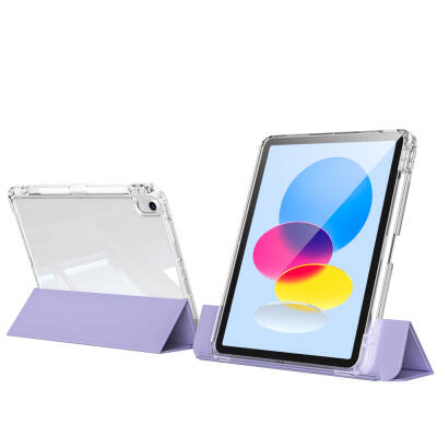 ​Apple iPad 10.9 2022 (10.Nesil) Kılıf Magnetik Ayrılabilen Airbagli Zore Sliding Tablet Kılıfı - 11