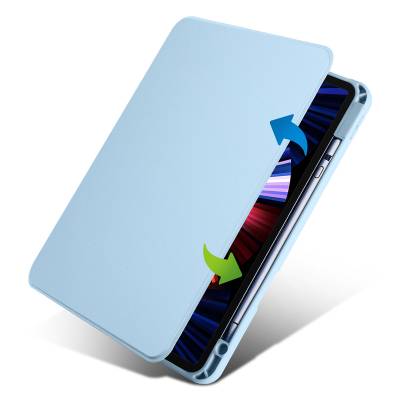 Apple iPad 10.9 2022 (10.Nesil) Kılıf Zore Termik Kalem Bölmeli Dönebilen Standlı Kılıf - 2