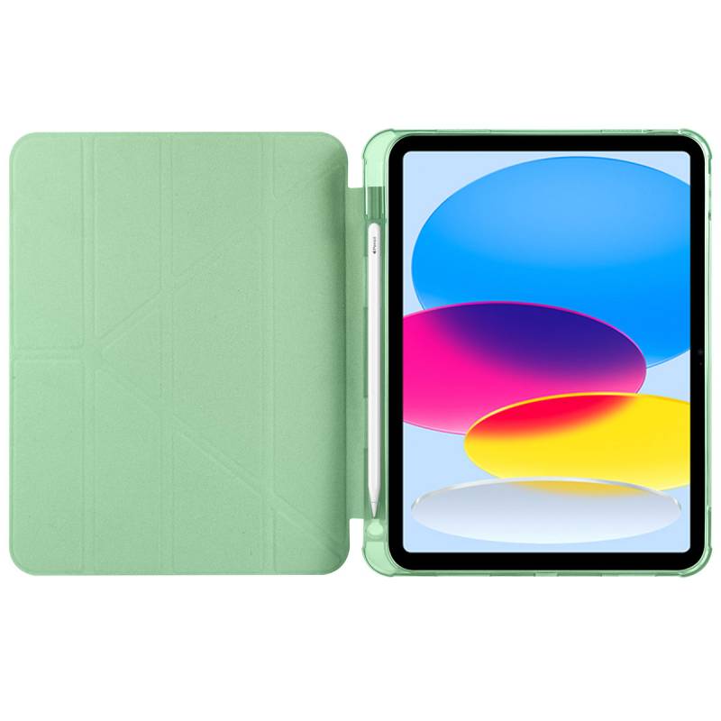 Apple iPad 10.9 2022 (10.Nesil) Kılıf Zore Tri Folding Kalem Bölmeli Standlı Kılıf - 4