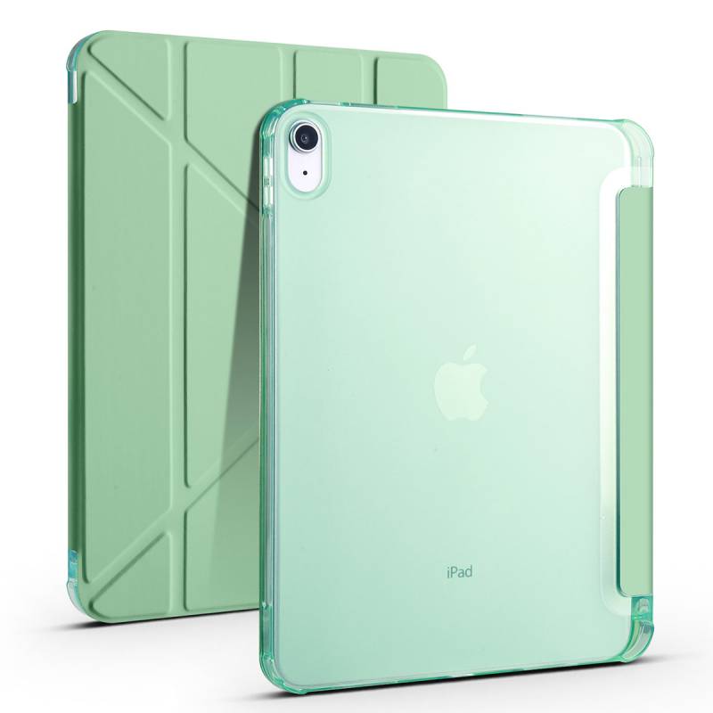 Apple iPad 10.9 2022 (10.Nesil) Kılıf Zore Tri Folding Kalem Bölmeli Standlı Kılıf - 2