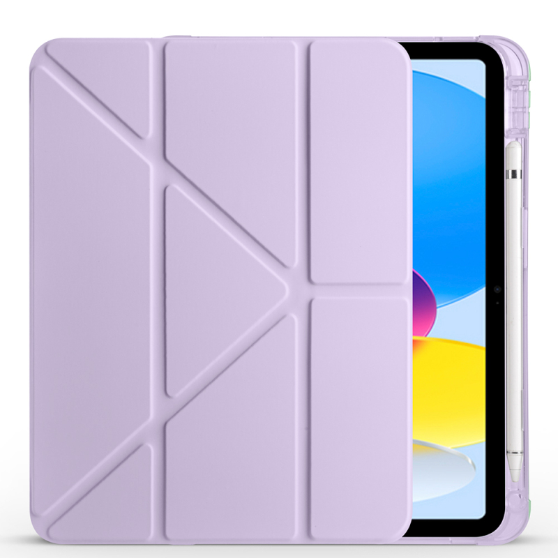 Apple iPad 10.9 2022 (10.Nesil) Kılıf Zore Tri Folding Kalem Bölmeli Standlı Kılıf - 15