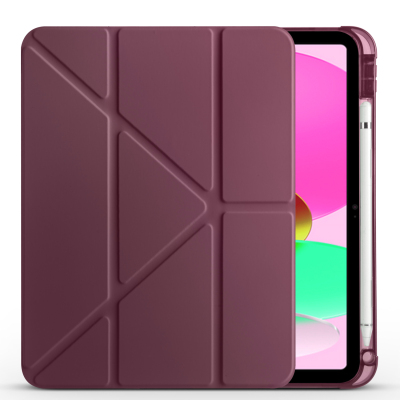 Apple iPad 10.9 2022 (10.Nesil) Kılıf Zore Tri Folding Kalem Bölmeli Standlı Kılıf - 10
