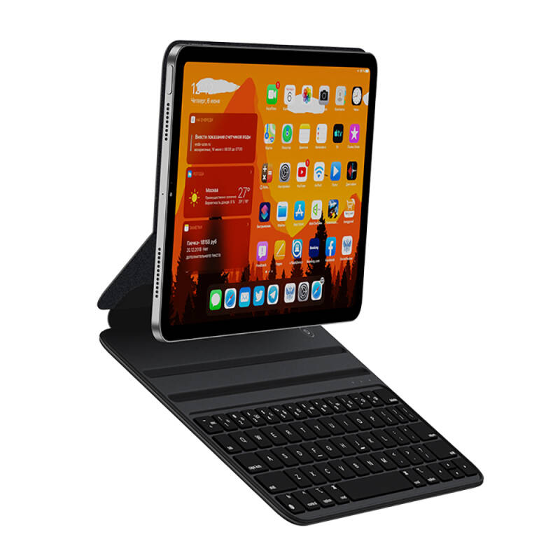 Apple iPad 10.9 2022 (10.Nesil) Wiwu F15 Klavyeli Standlı Magnetik Kılıf - 3