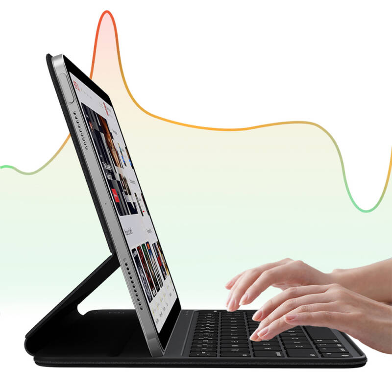 Apple iPad 10.9 2022 (10.Nesil) Wiwu F15 Klavyeli Standlı Magnetik Kılıf - 8