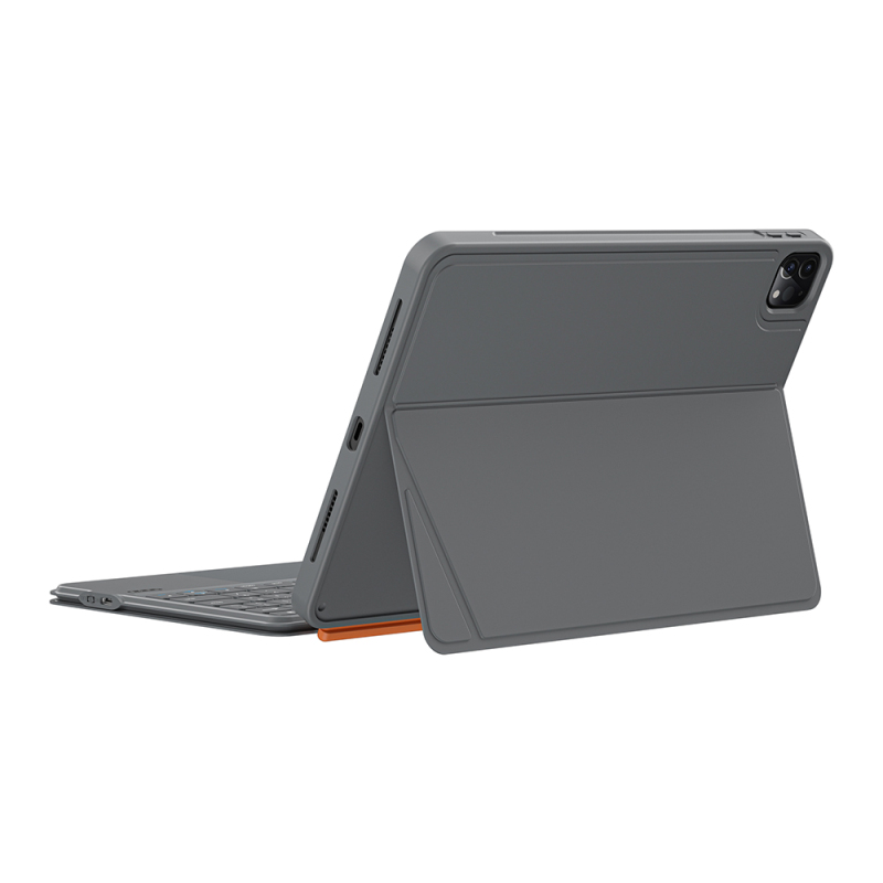 Apple iPad 10.9 2022 (10.Nesil) Wiwu MK-005 Combo 3in1 Kalem Bölmeli Klavyeli Standlı Kılıf - 5