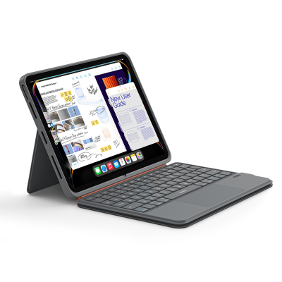 Apple iPad 10.9 2022 (10.Nesil) Wiwu MK-005 Combo 3in1 Kalem Bölmeli Klavyeli Standlı Kılıf - 9