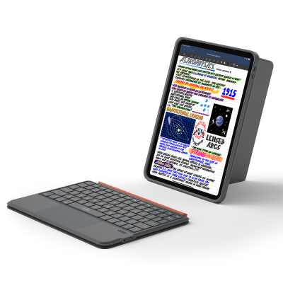 Apple iPad 10.9 2022 (10.Nesil) Wiwu MK-005 Combo 3in1 Kalem Bölmeli Klavyeli Standlı Kılıf - 4