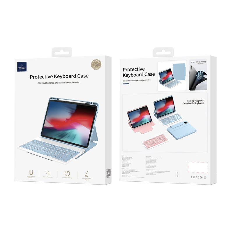 Apple iPad 10.9 2022 (10.Nesil) Wiwu Protective Gizli Kalem Bölmeli Klavyeli Kılıf - 9