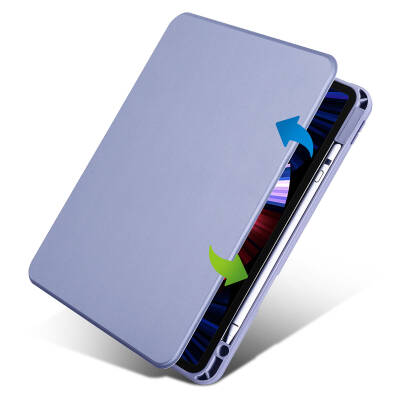 Apple iPad 10.9 2022 (10th Generation) Case Zore Termik Pencil Case with Rotatable Stand - 16