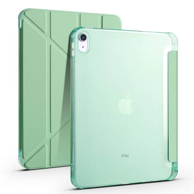Apple iPad 10.9 2022 (10th Generation) Case Zore Tri Folding Stand Case with Pen Compartment - 2