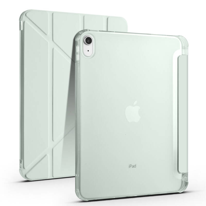 Apple iPad 10.9 2022 (10th Generation) Case Zore Tri Folding Stand Case with Pen Compartment - 4