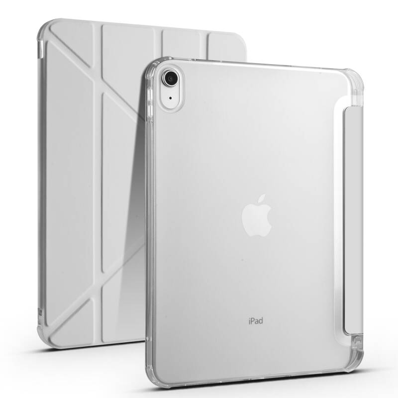 Apple iPad 10.9 2022 (10th Generation) Case Zore Tri Folding Stand Case with Pen Compartment - 3