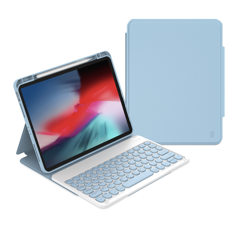 Apple iPad 10.9 2022 (10th Generation) Wiwu Protective Hidden Pen Compartment Keyboard Case - 5