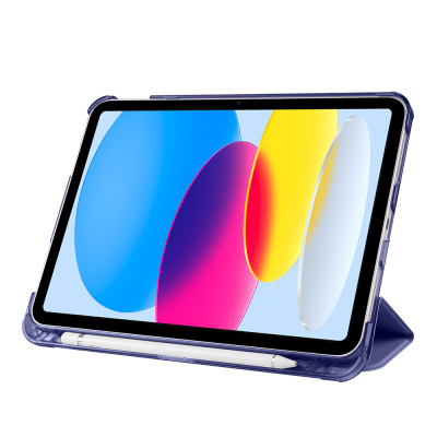 Apple iPad 10.9 2022 (10th Generation) Zore Smart Cover 1-1 Case with Pen Compartment Stand - 42