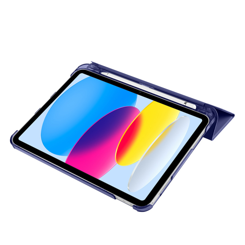 Apple iPad 10.9 2022 (10th Generation) Zore Smart Cover 1-1 Case with Pen Compartment Stand - 48