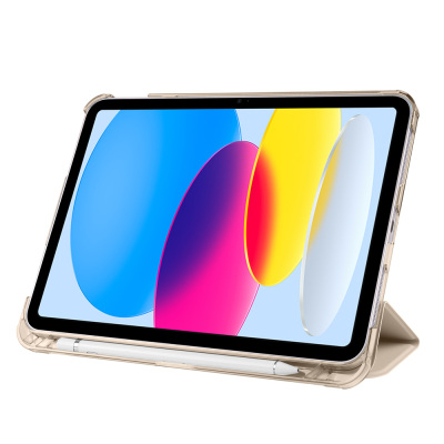 Apple iPad 10.9 2022 (10th Generation) Zore Smart Cover 1-1 Case with Pen Compartment Stand - 41