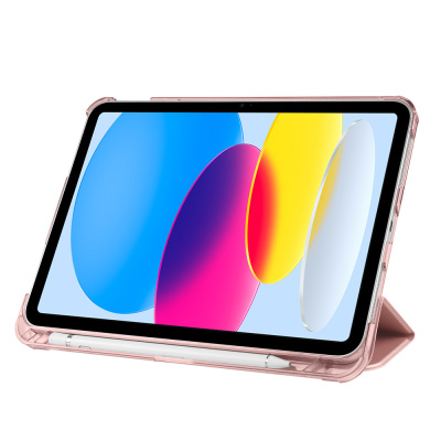 Apple iPad 10.9 2022 (10th Generation) Zore Smart Cover 1-1 Case with Pen Compartment Stand - 39