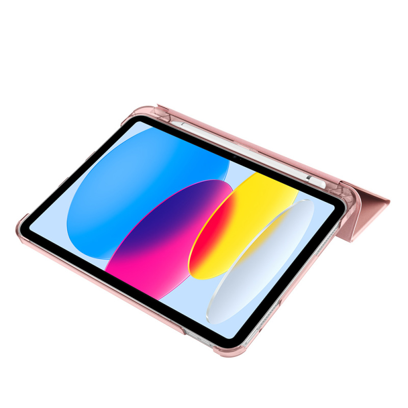 Apple iPad 10.9 2022 (10th Generation) Zore Smart Cover 1-1 Case with Pen Compartment Stand - 44