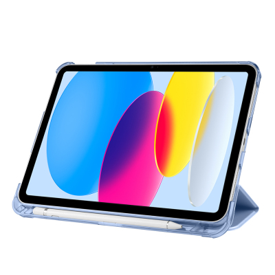 Apple iPad 10.9 2022 (10th Generation) Zore Smart Cover 1-1 Case with Pen Compartment Stand - 33