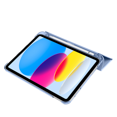 Apple iPad 10.9 2022 (10th Generation) Zore Smart Cover 1-1 Case with Pen Compartment Stand - 46