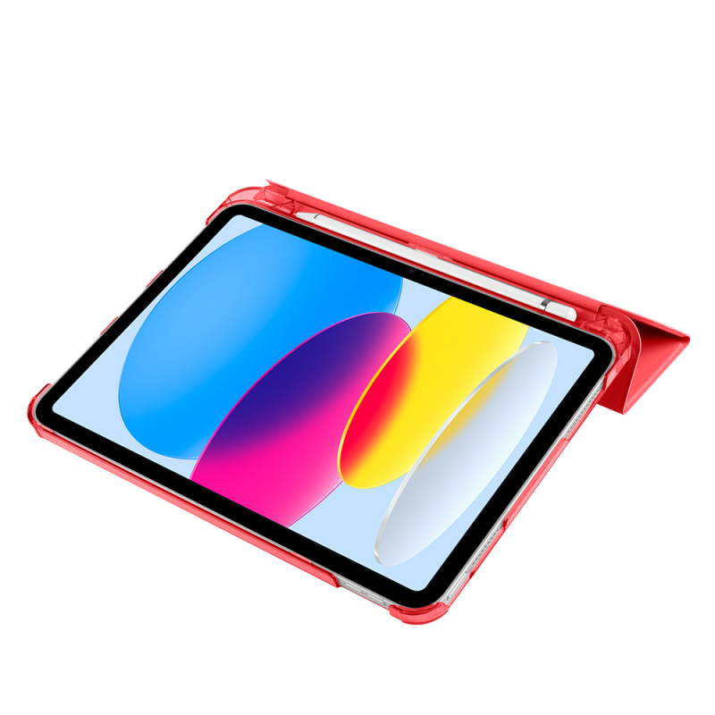 Apple iPad 10.9 2022 (10th Generation) Zore Smart Cover 1-1 Case with Pen Compartment Stand - 45