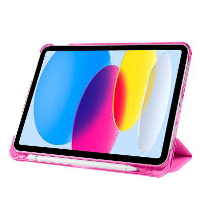 Apple iPad 10.9 2022 (10th Generation) Zore Smart Cover 1-1 Case with Pen Compartment Stand - 43