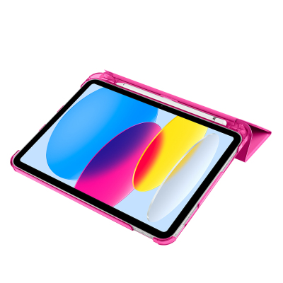 Apple iPad 10.9 2022 (10th Generation) Zore Smart Cover 1-1 Case with Pen Compartment Stand - 52