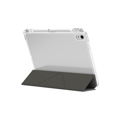 Apple iPad 11.Nesil 2025 Kılıf Skinarma Kalemlikli Arkası Şeffaf Standlı Magnetik Zeta Kılıf - 6