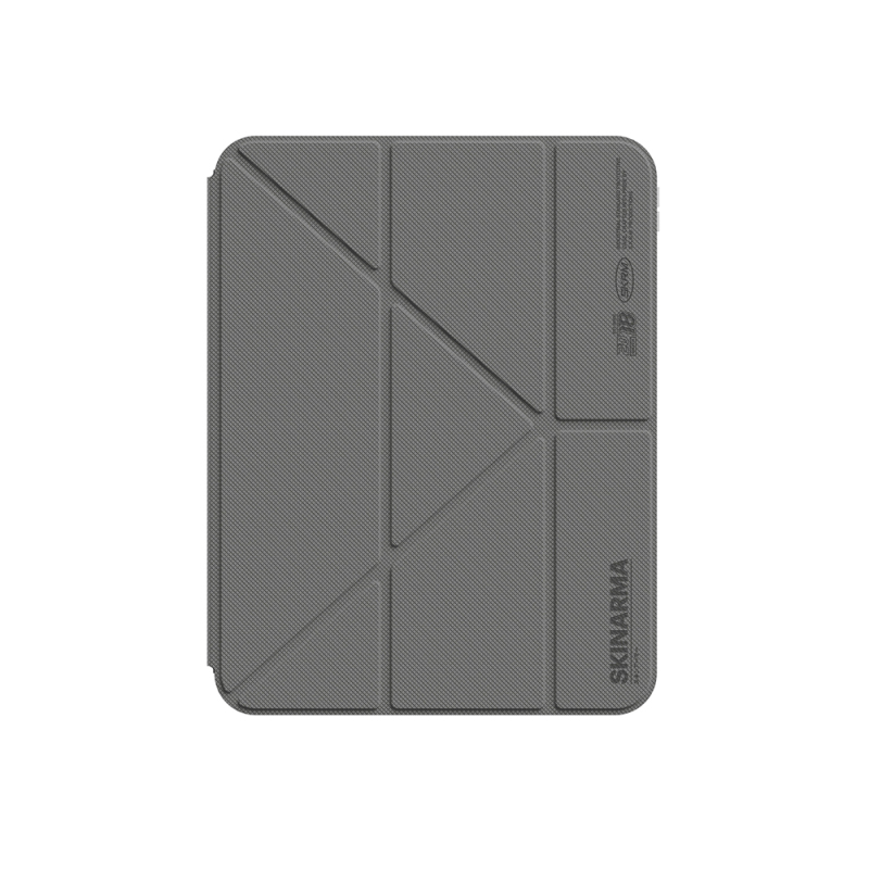 Apple iPad 11.Nesil 2025 Kılıf Skinarma Kalemlikli Arkası Şeffaf Standlı Magnetik Zeta Kılıf - 2