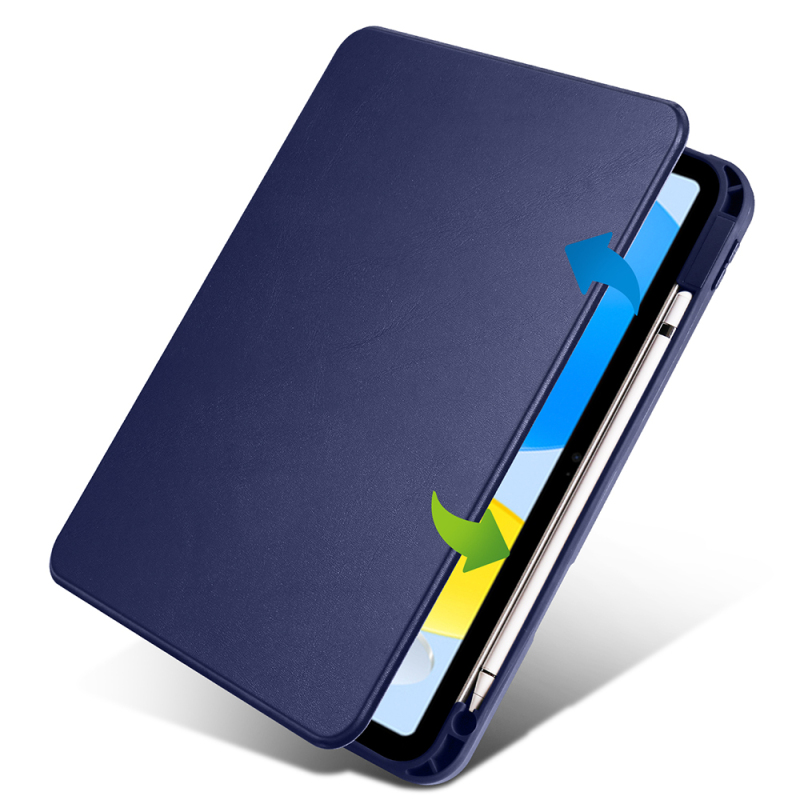 Apple iPad 11.Nesil 2025 Kılıf Zore Termik Kalem Bölmeli Dönebilen Standlı Kılıf - 10