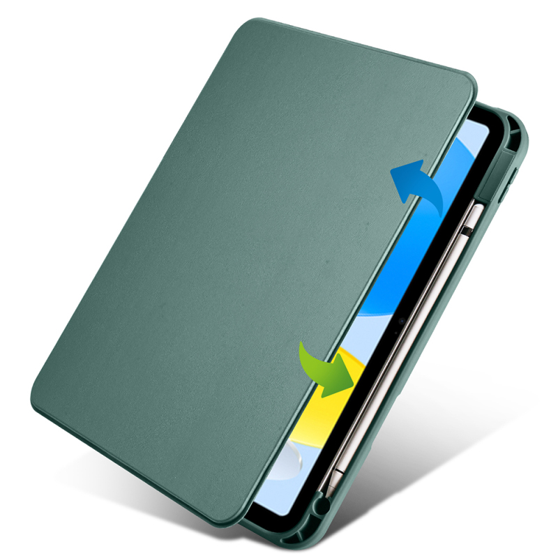 Apple iPad 11.Nesil 2025 Kılıf Zore Termik Kalem Bölmeli Dönebilen Standlı Kılıf - 17