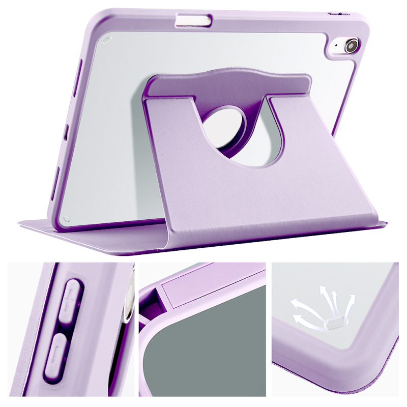Apple iPad 11th Generation 2025 Case Zore Thermal Pen Compartment Rotating Stand Case - 55
