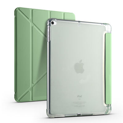 Apple iPad 9.7 2017 (5.Nesil) Kılıf Zore Tri Folding Kalem Bölmeli Standlı Kılıf - 9