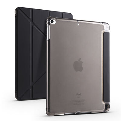 Apple iPad 9.7 2017 (5.Nesil) Kılıf Zore Tri Folding Kalem Bölmeli Standlı Kılıf - 12