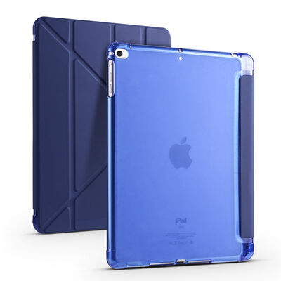 Apple iPad 9.7 2017 (5.Generation) Case Zore Tri Folding Smart With Pen Stand Case - 1