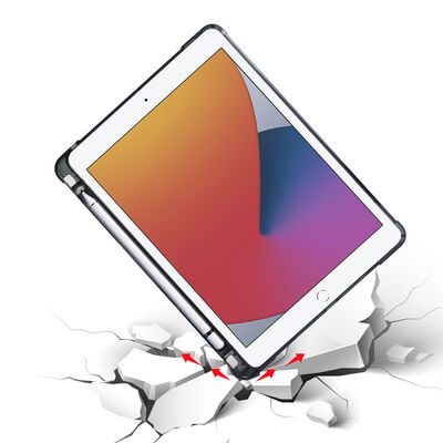 Apple iPad 9.7 2018 (6.Nesil) Kılıf Zore Tri Folding Kalem Bölmeli Standlı Kılıf - 4
