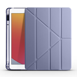Apple iPad 9.7 2018 (6.Nesil) Kılıf Zore Tri Folding Kalem Bölmeli Standlı Kılıf - 6